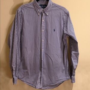 Ralph Lauren Navy and White Striped Shirt